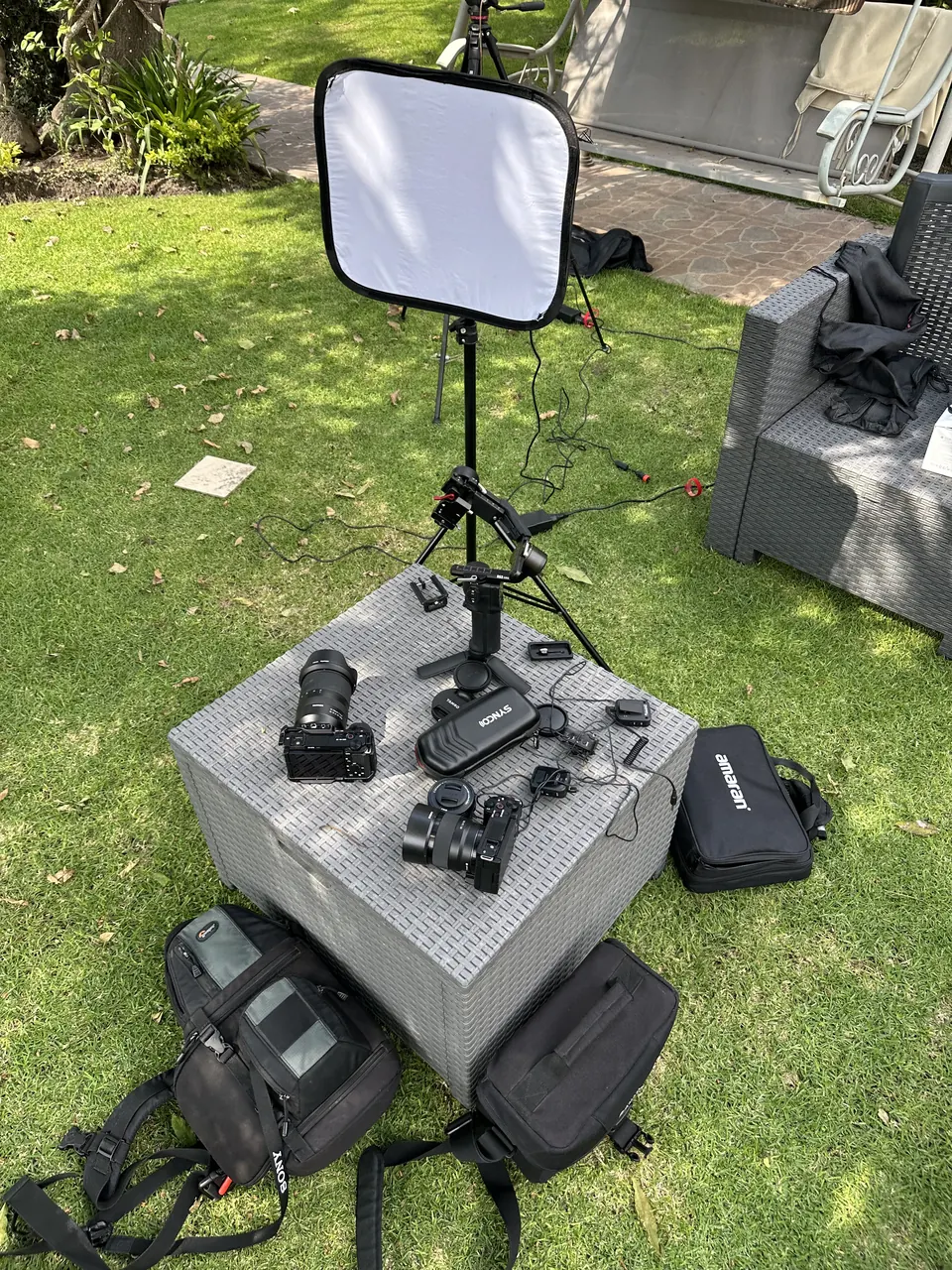 Equipo listo para grabar